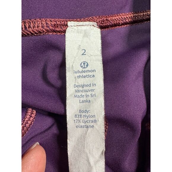 LULULEMON Like Nothing Tight Darkest Magenta, Sz 2 - Picture 12 of 12